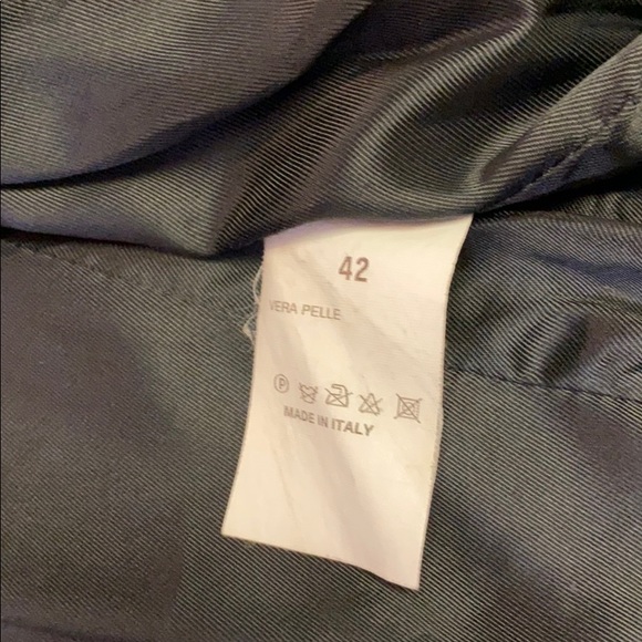 Atos Lombardidi size 42 black leather jacket - Picture 7 of 7